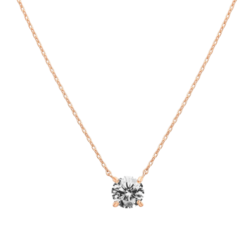 Rose Gold Solitaire | Necklace