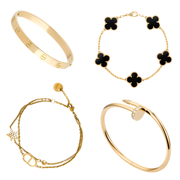 Golden Black Luxe | Stackable Bracelet Set